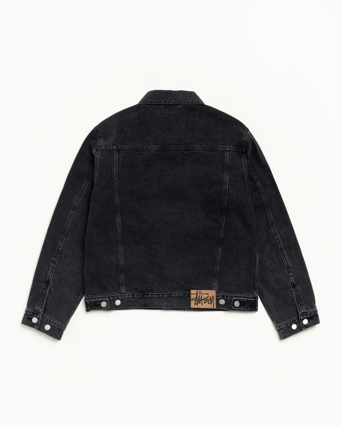 STUSSY LINED DENIM TRUCKER JACKET VINTAGE BLACK