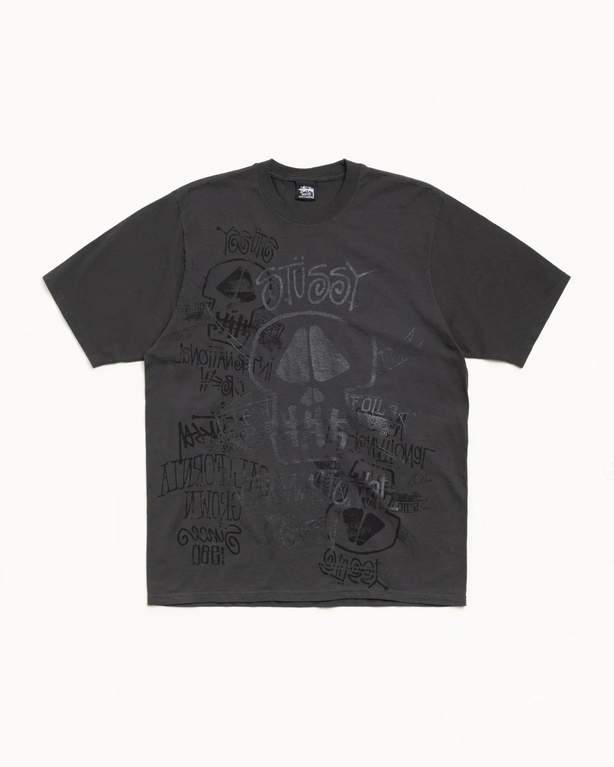 STUSSY SKULLS TEE PIGMENT DYED
