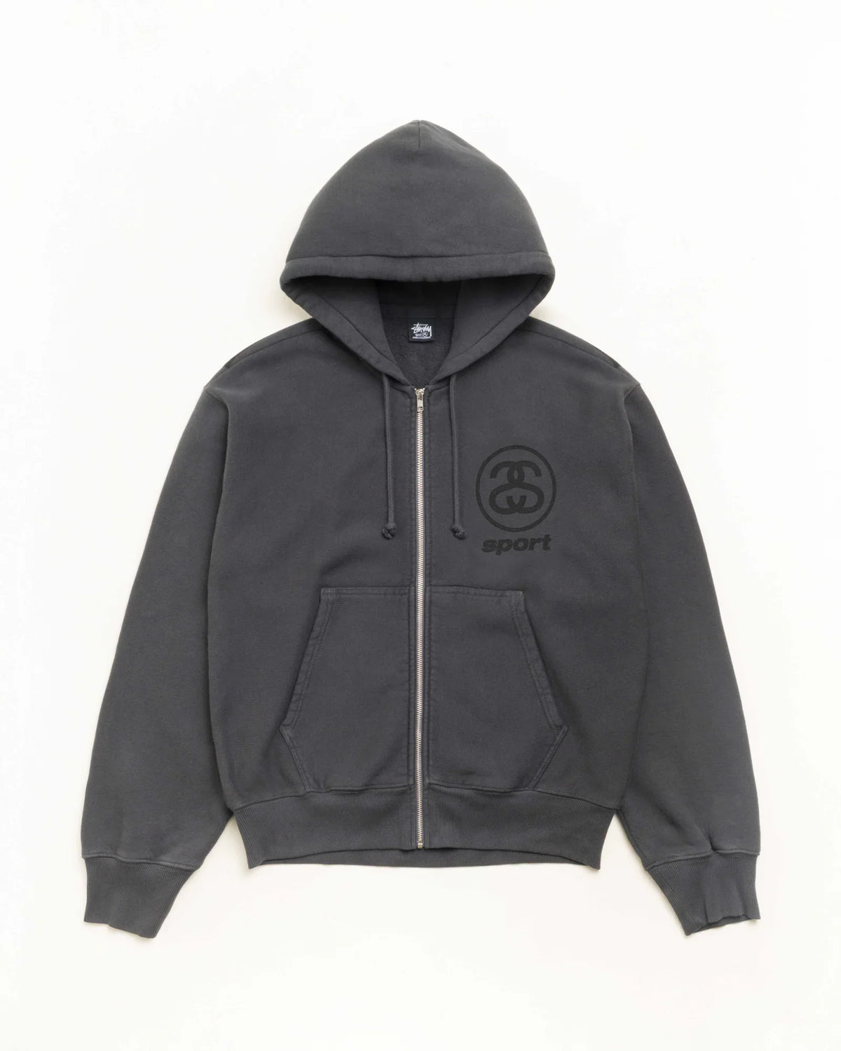 STUSSY LINK SPORT ZIP HOODIE GARMENT DYED