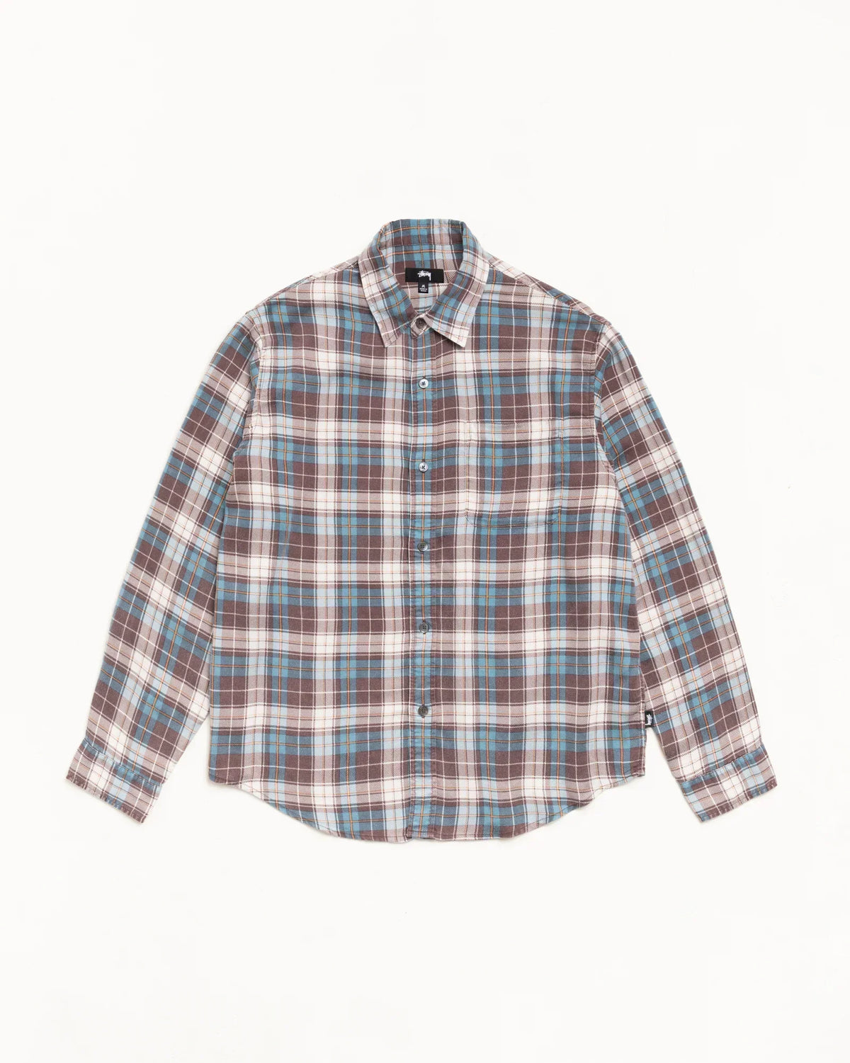 STUSSY MATTHEW PLAID SHIRT BROWN