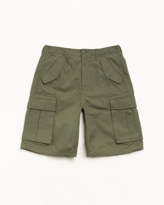 STUSSY CARGO SHORT RIPSTOP OLIVE GREEN