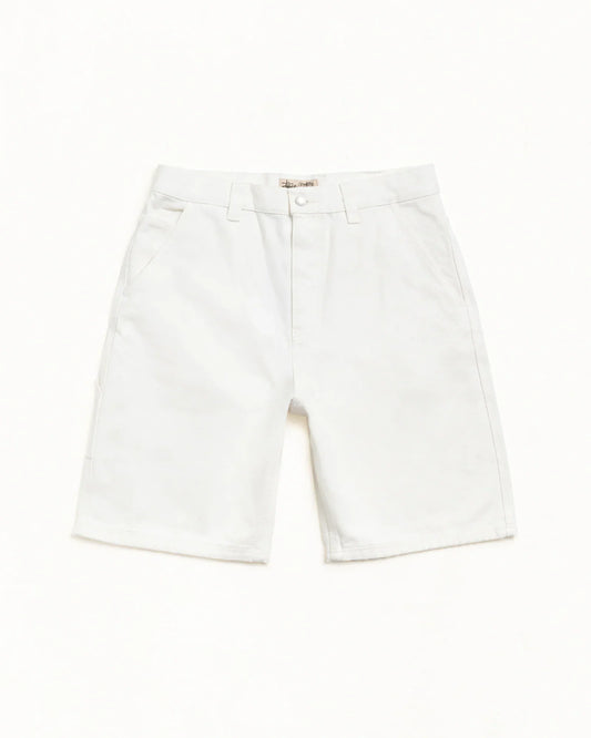 STUSSY CANVAS WORK SHORT WHITE