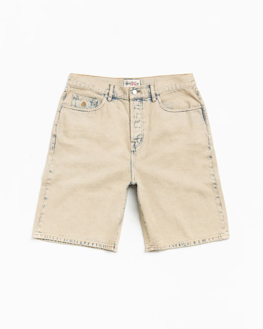 STUSSY BIG OL' SHORT DENIM KHAKI WASH