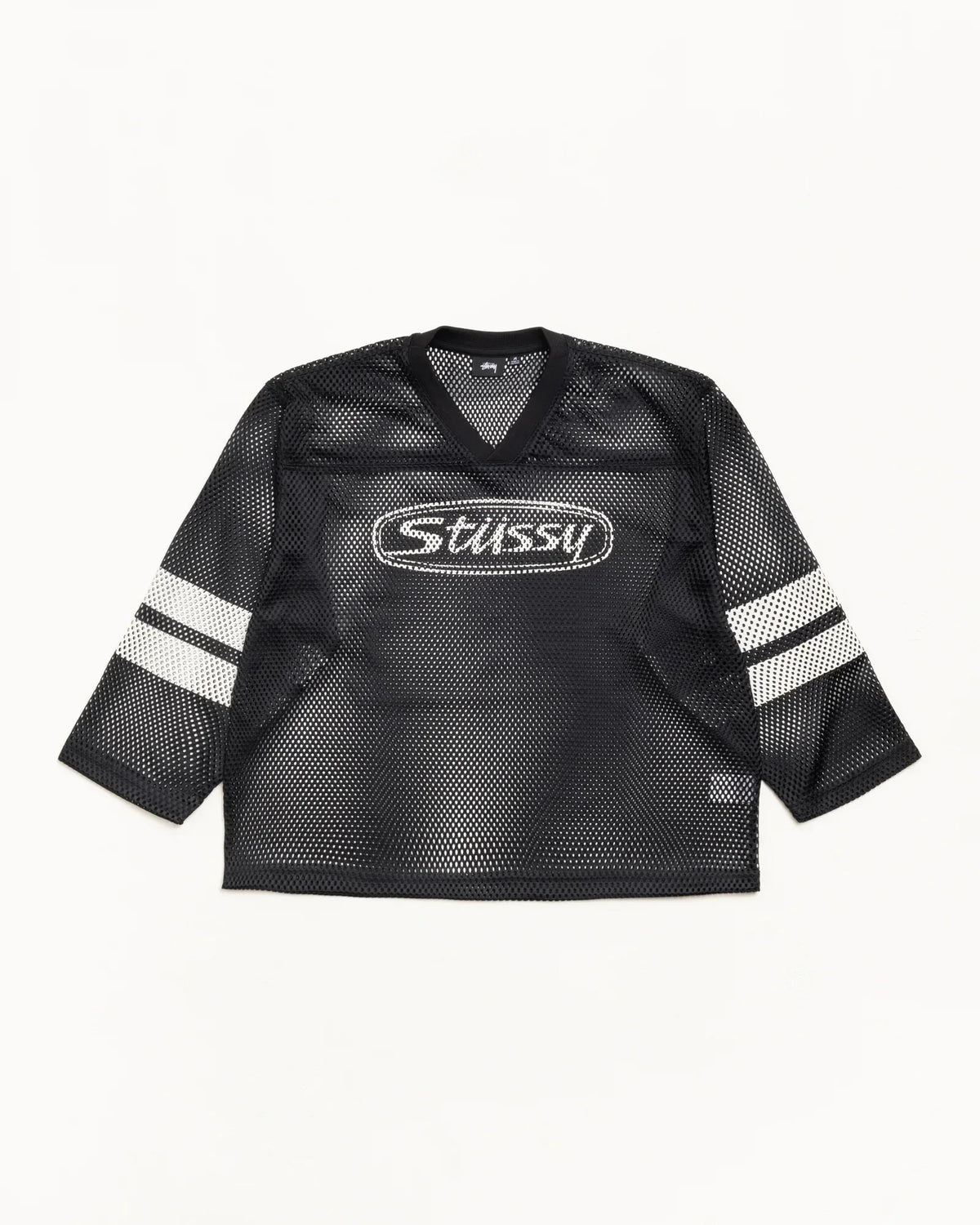 STUSSY TRUCKER TEAM JERSEY BLACK