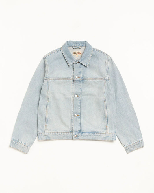 STUSSY DENIM TRUCKER JACKET LIGHT WASH