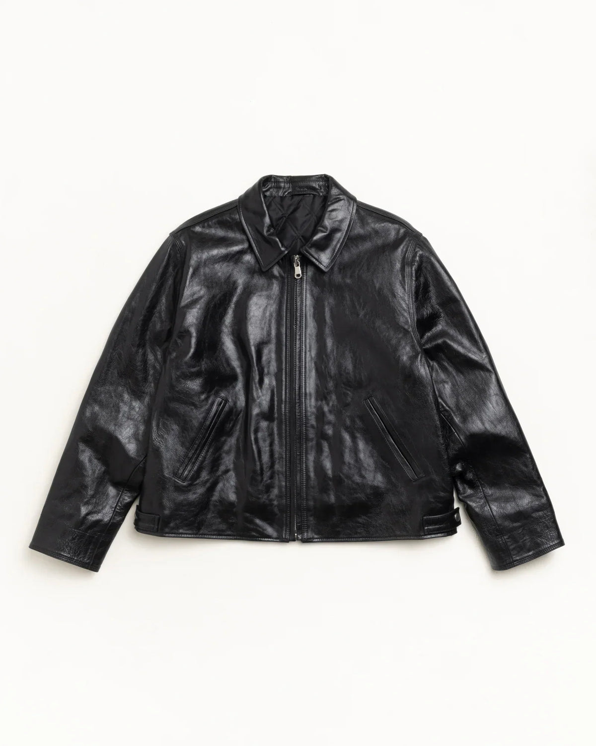 STUSSY GARAGE JACKET LEATHER