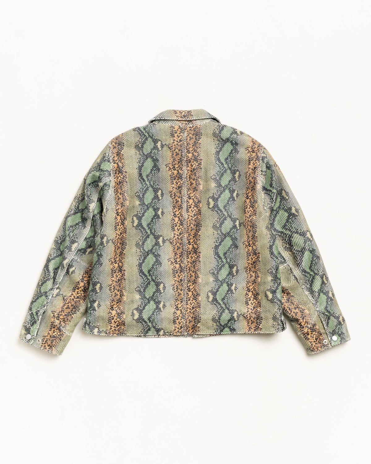 STUSSY GARAGE JACKET LEATHER SNAKE