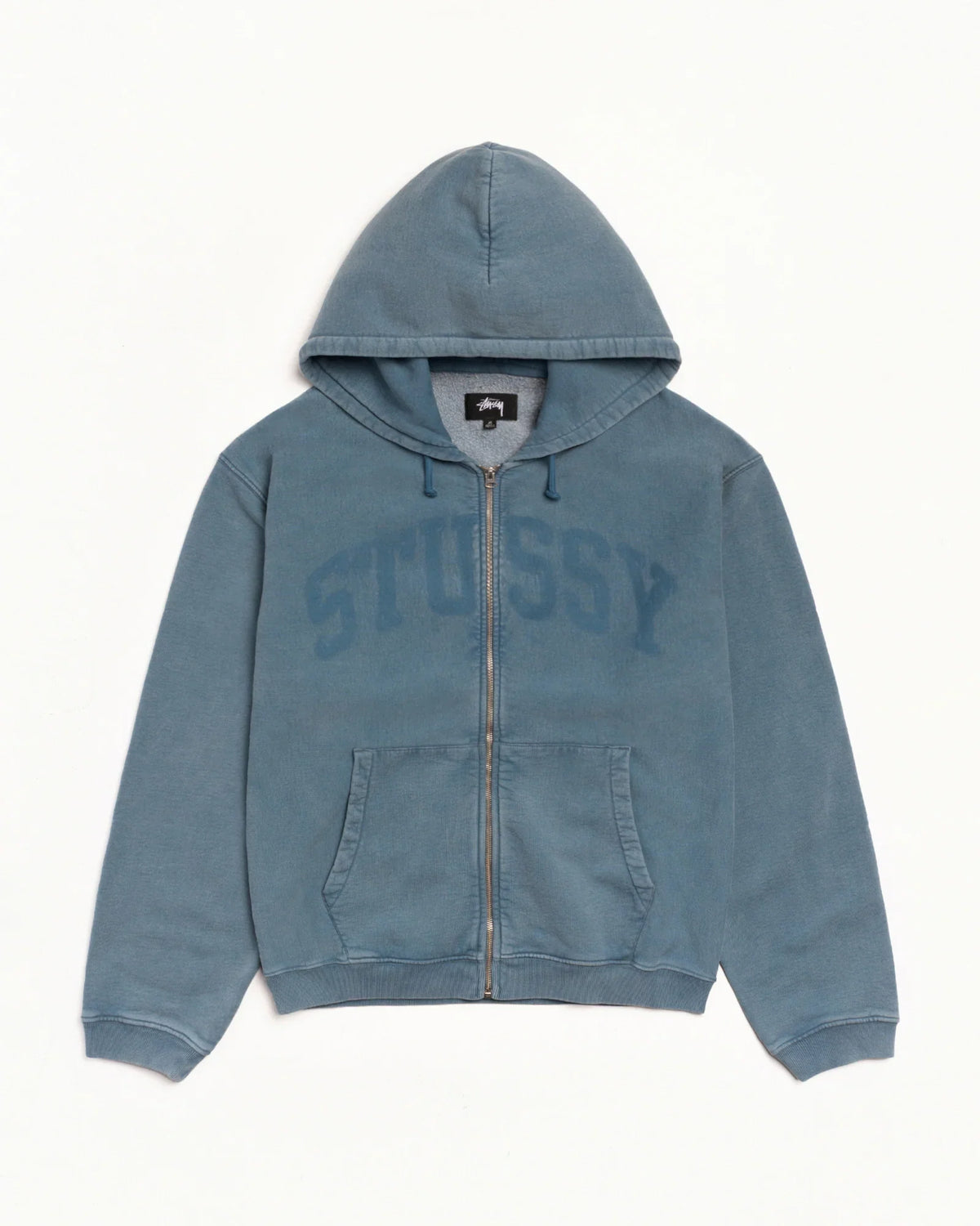 STUSSY FADED GRAPHIC ZIP HOODIE