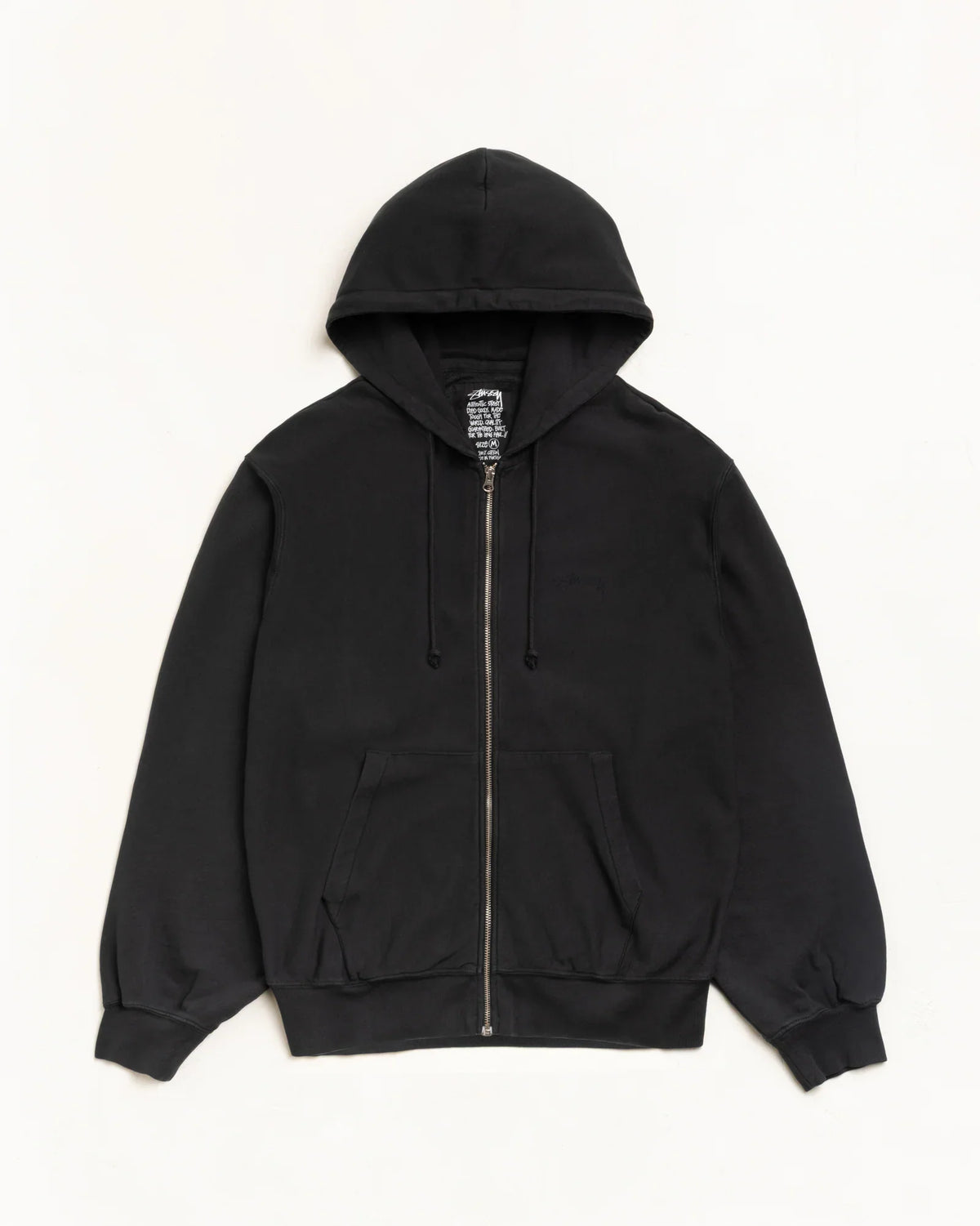 STUSSY LIGHTWEIGHT TERRY ZIP HOODIE