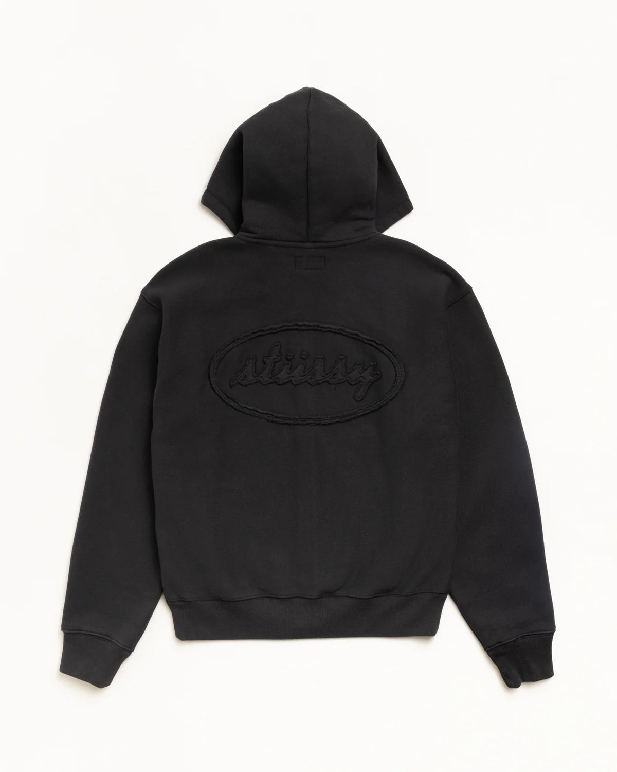 STUSSY CURSIVE APPLIQUE ZIP HOODIE
