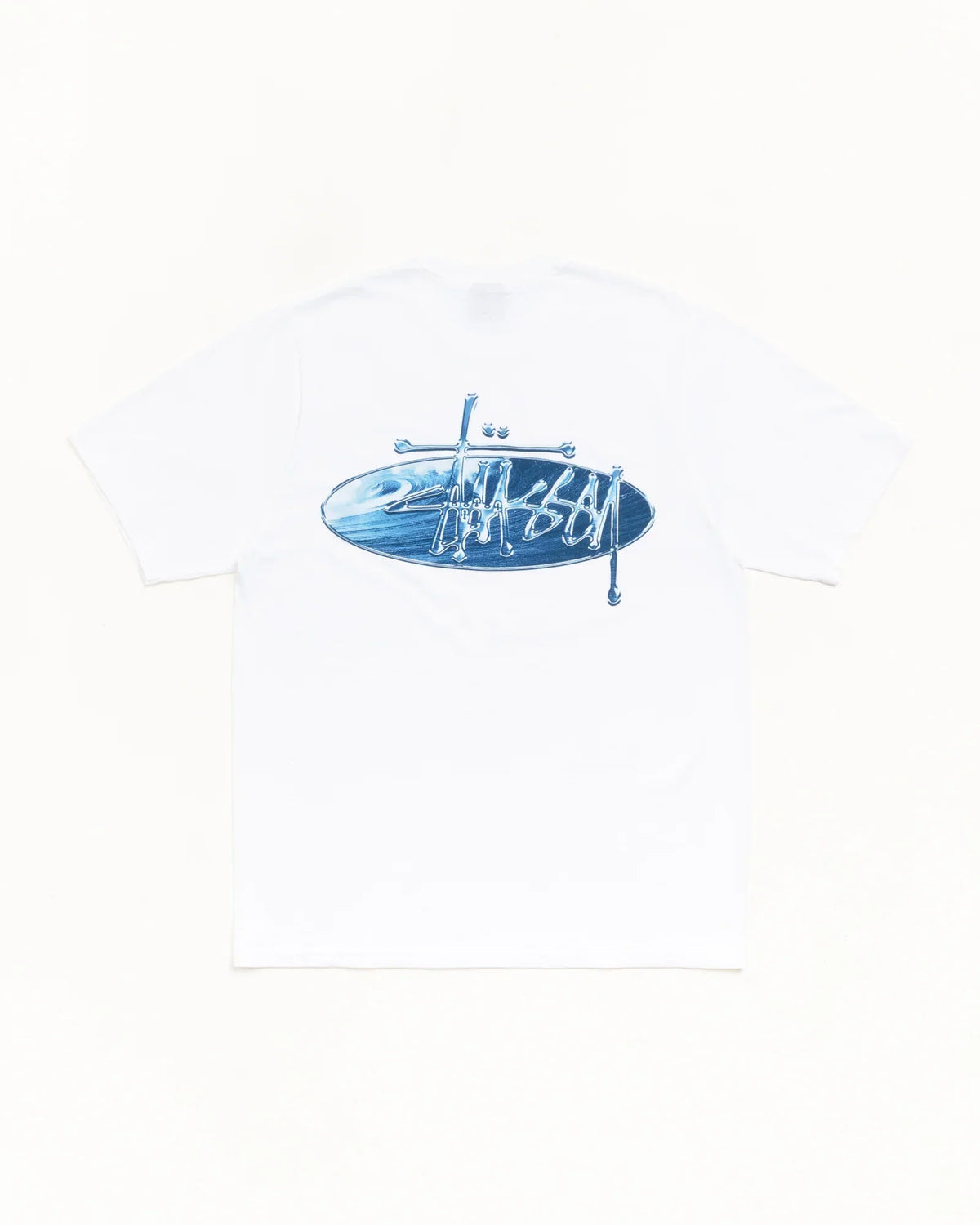 STUSSY WAVE OVAL TEE